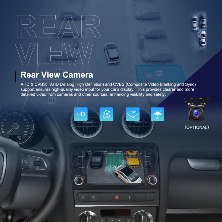 For Audi A3 8P 2003-2012 Android 15 7 inch Smart Central Control Car GPS Navigator Car MP5 Player, Memory:Standard+AHD+Microphone - Car MP3 & MP4 & MP5 by buy2fix | Online Shopping UK | buy2fix
