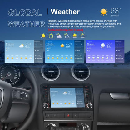 For Audi A3 8P 2003-2012 Android 15 7 inch Smart Central Control Car GPS Navigator Car MP5 Player, Memory:Standard+AHD+Microphone - Car MP3 & MP4 & MP5 by buy2fix | Online Shopping UK | buy2fix