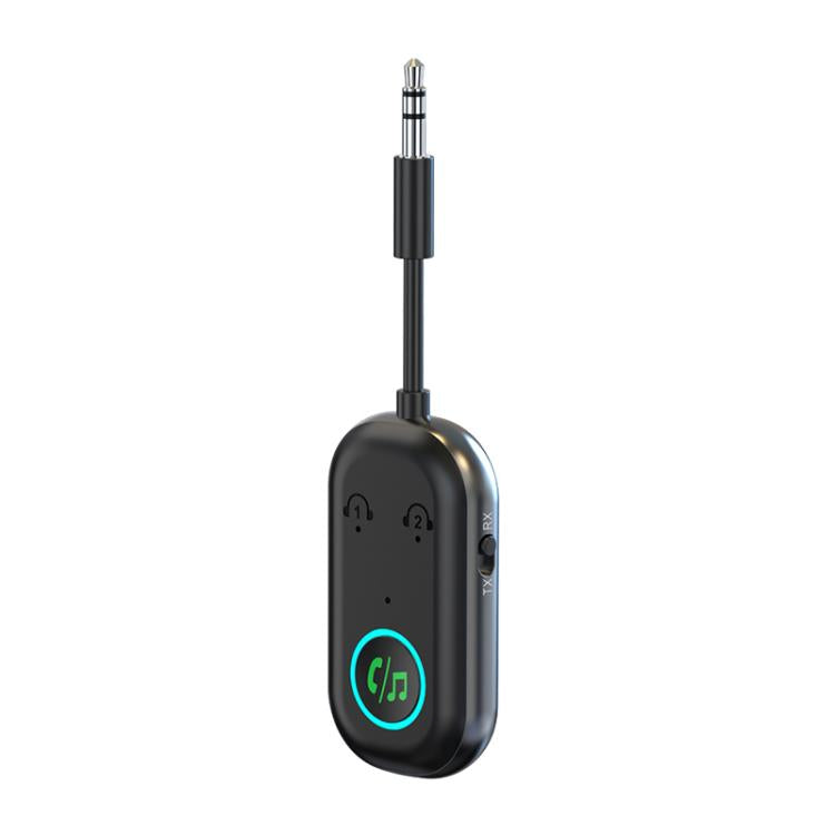 BR08T 2 in 1 Car Bluetooth AUX Receiver Transmitter Bluetooth Audio Adapter(Black) - Bluetooth Adapters by buy2fix | Online Shopping UK | buy2fix
