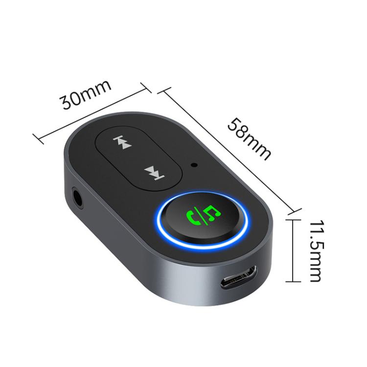 BR10 Car Bluetooth AUX Receiver Bluetooth Audio Adapter(Black) - Bluetooth Adapters by buy2fix | Online Shopping UK | buy2fix