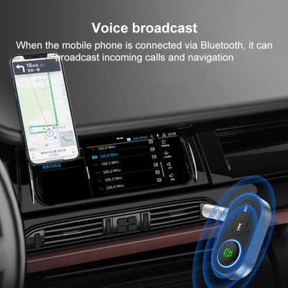 BR10 Car Bluetooth AUX Receiver Bluetooth Audio Adapter(Black) - Bluetooth Adapters by buy2fix | Online Shopping UK | buy2fix