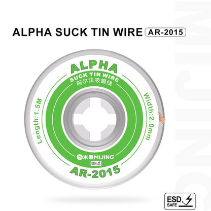 Mijing 10 in 1 Motherboard IC Chip Cleaning Alpha Tin-Absorbing Wire, Model:AR-2015 - Welding Wire by MIJING | Online Shopping UK | buy2fix