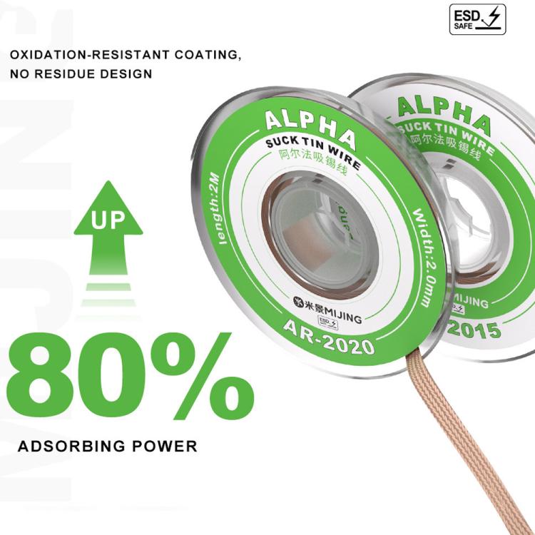 Mijing 10 in 1 Motherboard IC Chip Cleaning Alpha Tin-Absorbing Wire, Model:AR-2015 - Welding Wire by MIJING | Online Shopping UK | buy2fix