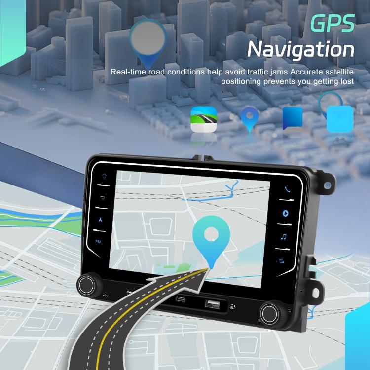 For Volkswagen Android 15 7 inch Wireless CarPlay Car Player Central Control Navigation Machine, Specification:Standard+AHD+Microphone - Car MP3 & MP4 & MP5 by buy2fix | Online Shopping UK | buy2fix