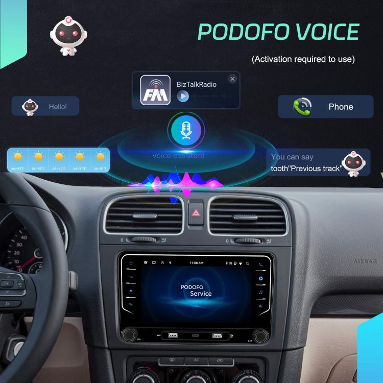 For Volkswagen Android 15 7 inch Wireless CarPlay Car Player Central Control Navigation Machine, Specification:Standard+AHD+Microphone - Car MP3 & MP4 & MP5 by buy2fix | Online Shopping UK | buy2fix