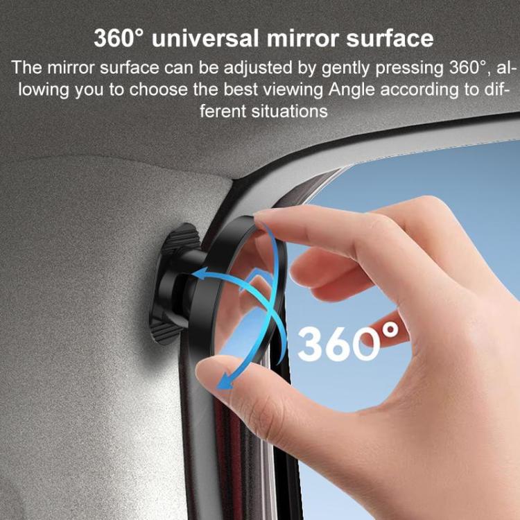 Car Rear Seat Blind Spot Wide-angle Auxiliary Mirror(Black) - Convex Mirror & Accessories by buy2fix | Online Shopping UK | buy2fix