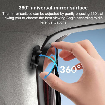 Car Rear Seat Blind Spot Wide-angle Auxiliary Mirror(Black) - Convex Mirror & Accessories by buy2fix | Online Shopping UK | buy2fix