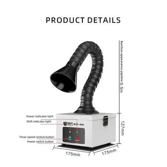 BEST BST-496 Small Smoke Purifying and Exhausting Machine, Plug:EU Plug - Dust Remove Tool by BEST | Online Shopping UK | buy2fix