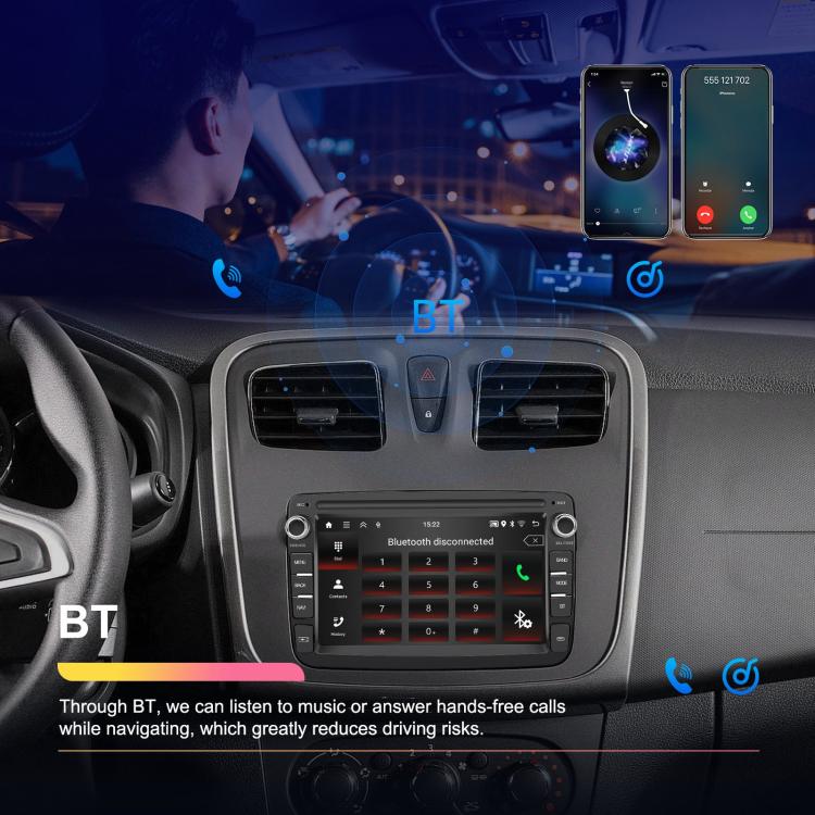 For Dacia Android 15 7 inch Wireless CarPlay Car Player Car Central Control Navigation Machine, Specification:Standard - Car MP3 & MP4 & MP5 by buy2fix | Online Shopping UK | buy2fix