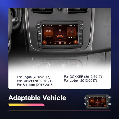 For Dacia Android 15 7 inch Wireless CarPlay Car Player Car Central Control Navigation Machine, Specification:Standard - Car MP3 & MP4 & MP5 by buy2fix | Online Shopping UK | buy2fix