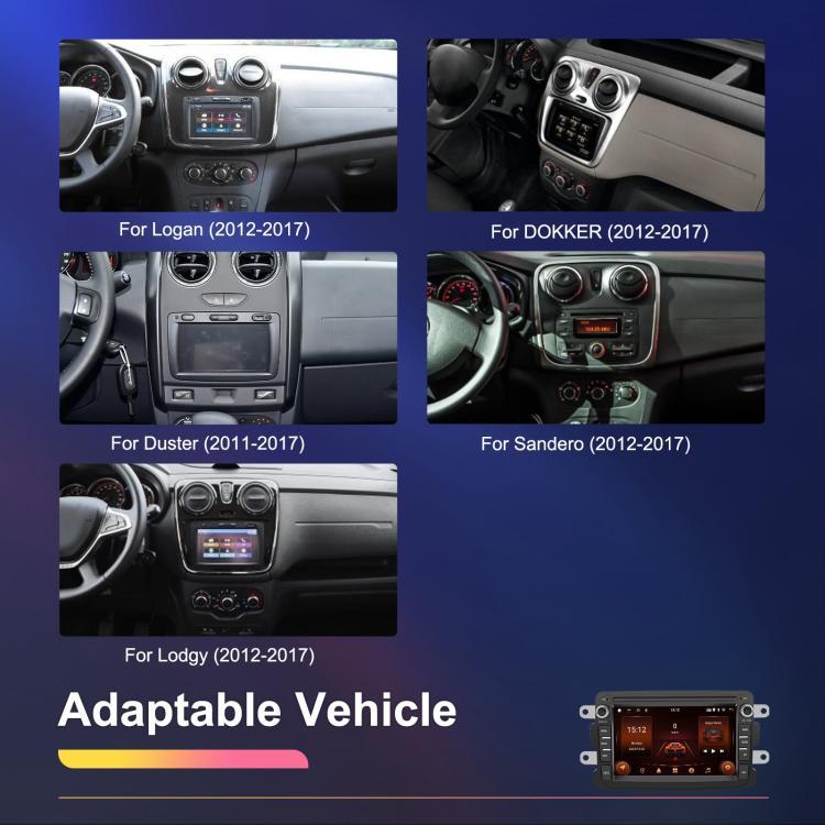 For Dacia Android 15 7 inch Wireless CarPlay Car Player Car Central Control Navigation Machine, Specification:Standard+AHD+Microphone - Car MP3 & MP4 & MP5 by buy2fix | Online Shopping UK | buy2fix