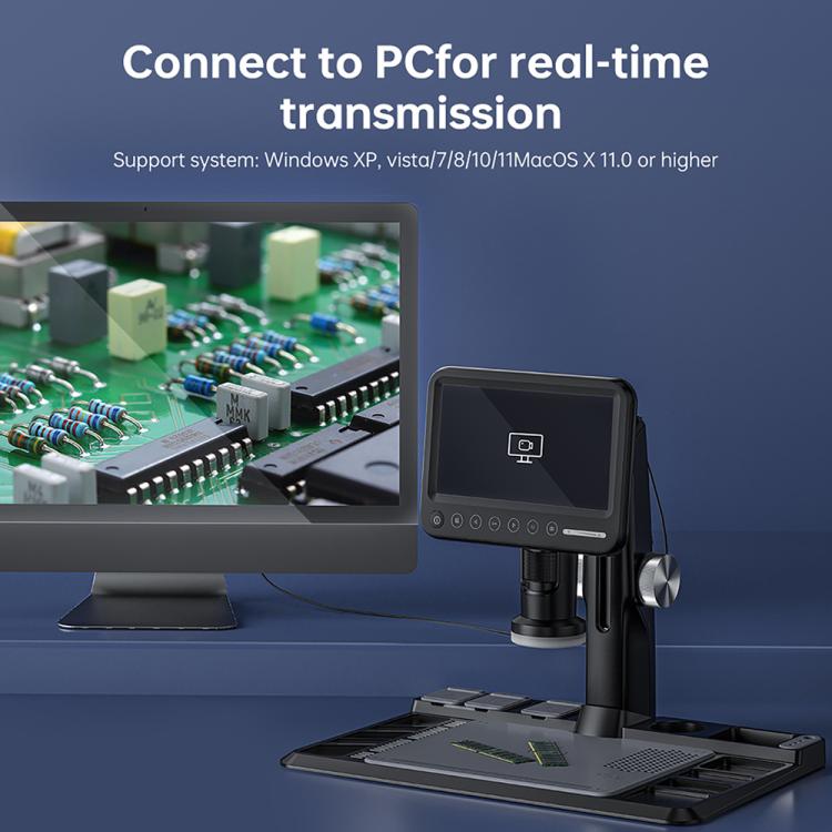 BEST BST-X16MP 7 inch IPS Screen 12MP Digital Microscope - Microscope Magnifier Series by BEST | Online Shopping UK | buy2fix