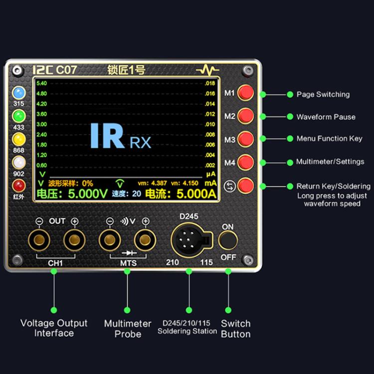 i2C C07 Locksmith No.1 Remote Control Frequency Tester Multimeter, Plug: EU Plug(Configuration 2) - Test Tools by i2C | Online Shopping UK | buy2fix