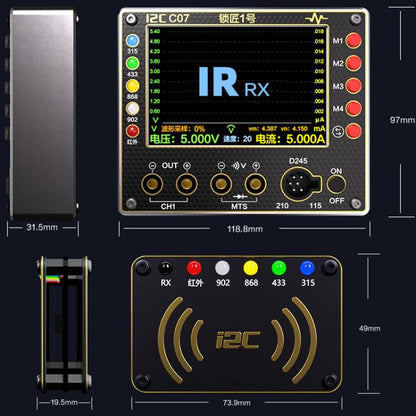 i2C C07 Locksmith No.1 Remote Control Frequency Tester Multimeter, Plug: EU Plug(Configuration 1) - Test Tools by i2C | Online Shopping UK | buy2fix