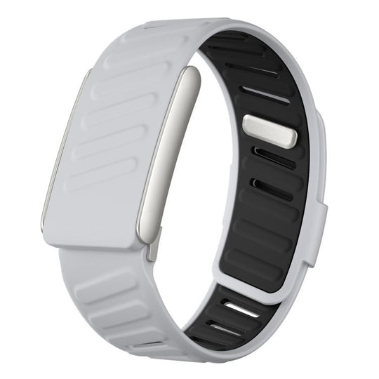 For WHOOP 5.0 Regular Silicone Sports Watch Band(Light Grey+Black)