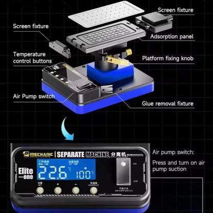 Mechanic Elite One 360 Rotating Screen Separate Machine Built-in Vacuum Pump, Plug:EU Plug - Separation Equipment by MECHANIC | Online Shopping UK | buy2fix