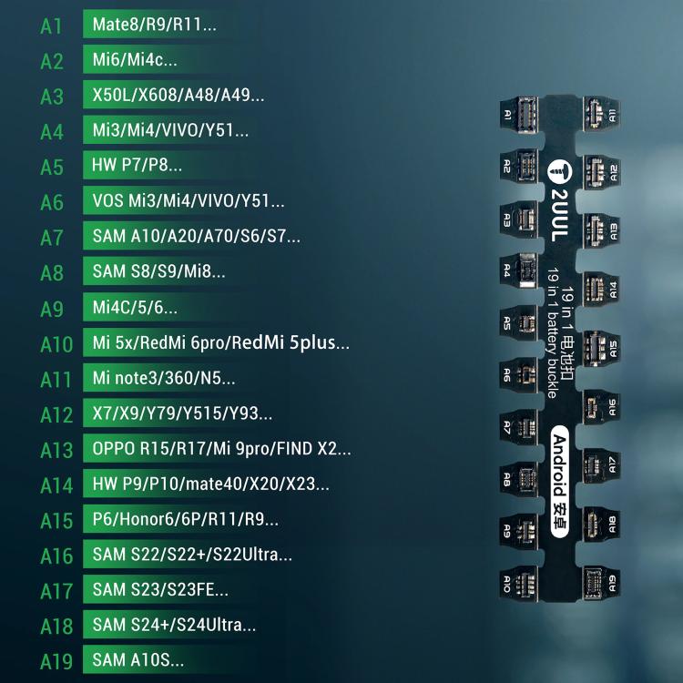 2uul PW06 19-in-1 Android Battery Buckle - Test Tools by 2UUL | Online Shopping UK | buy2fix