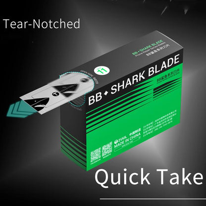 2uul 100 in 1 DA18 BB Shark Blade Series High-Carbon Steel No.11 Blade - Others by 2UUL | Online Shopping UK | buy2fix