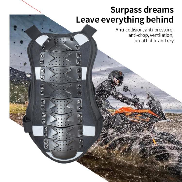 GHOST RACING GH-HJY08 Motorcycle Armor Vest Chest Protector Riding Hard Shell Clothes, Size:L(Black) - Protective Gear by GHOST RACING | Online Shopping UK | buy2fix