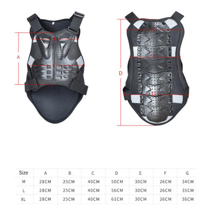GHOST RACING GH-HJY08 Motorcycle Armor Vest Chest Protector Riding Hard Shell Clothes, Size:L(Black) - Protective Gear by GHOST RACING | Online Shopping UK | buy2fix