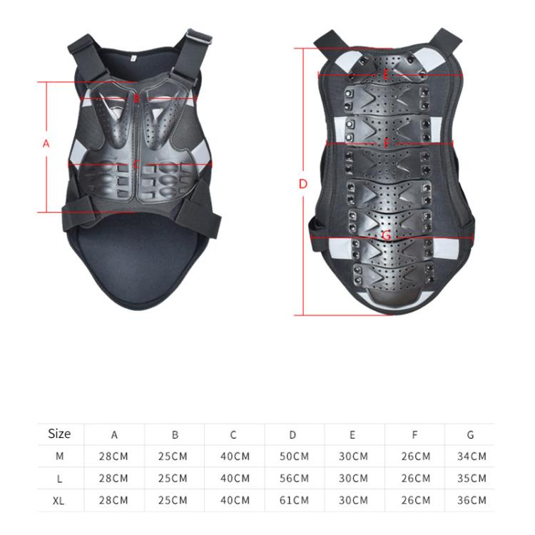 GHOST RACING GH-HJY08 Motorcycle Armor Vest Chest Protector Riding Hard Shell Clothes, Size:XL(Black) - Protective Gear by GHOST RACING | Online Shopping UK | buy2fix