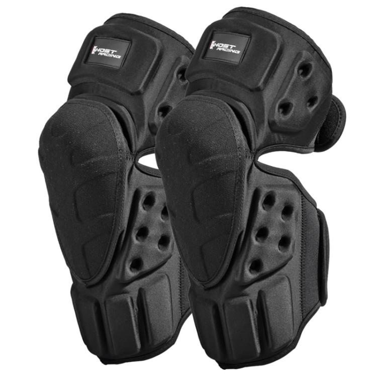 GHOST RACING GH-HX03 1 Pair Motorcycle Protective Gear Kevlar Racing Cold-proof Windproof Knee Pads, Model:No Plush Pad(Black) - Protective Gear by GHOST RACING | Online Shopping UK | buy2fix