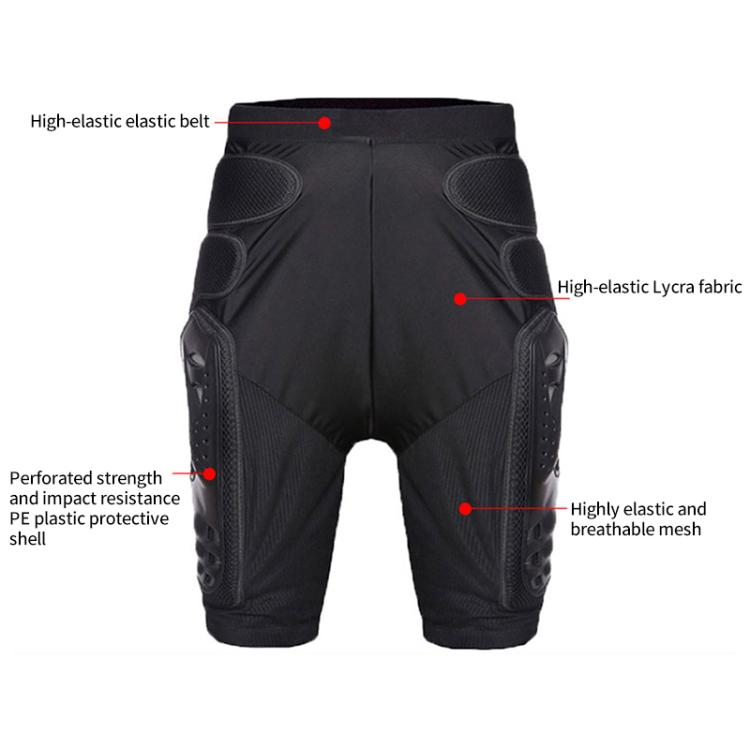 GHOST RACING K062 Off-road Motorcycle Armor Pants Racing Riding Anti-fall Hip Protector, Size:M(Black) - Protective Gear by GHOST RACING | Online Shopping UK | buy2fix