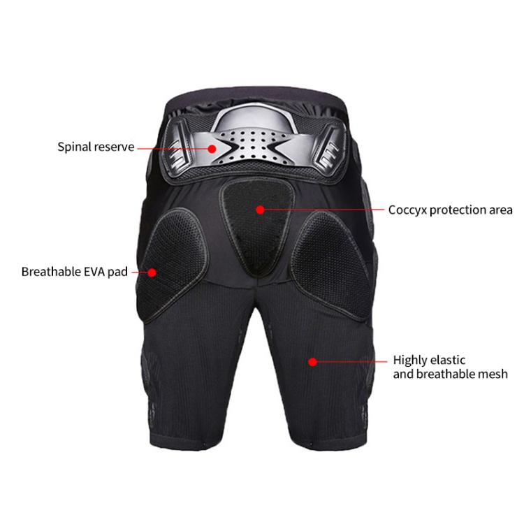 GHOST RACING K062 Off-road Motorcycle Armor Pants Racing Riding Anti-fall Hip Protector, Size:M(Black) - Protective Gear by GHOST RACING | Online Shopping UK | buy2fix