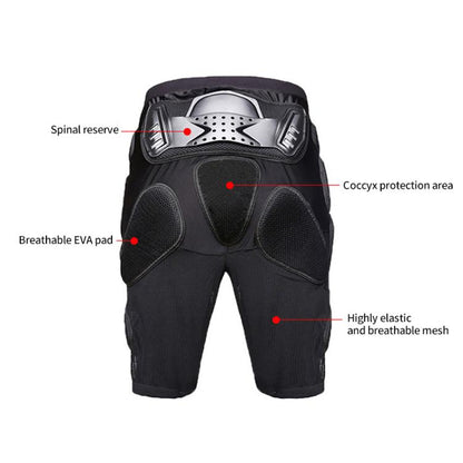 GHOST RACING K062 Off-road Motorcycle Armor Pants Racing Riding Anti-fall Hip Protector, Size:M(Black) - Protective Gear by GHOST RACING | Online Shopping UK | buy2fix