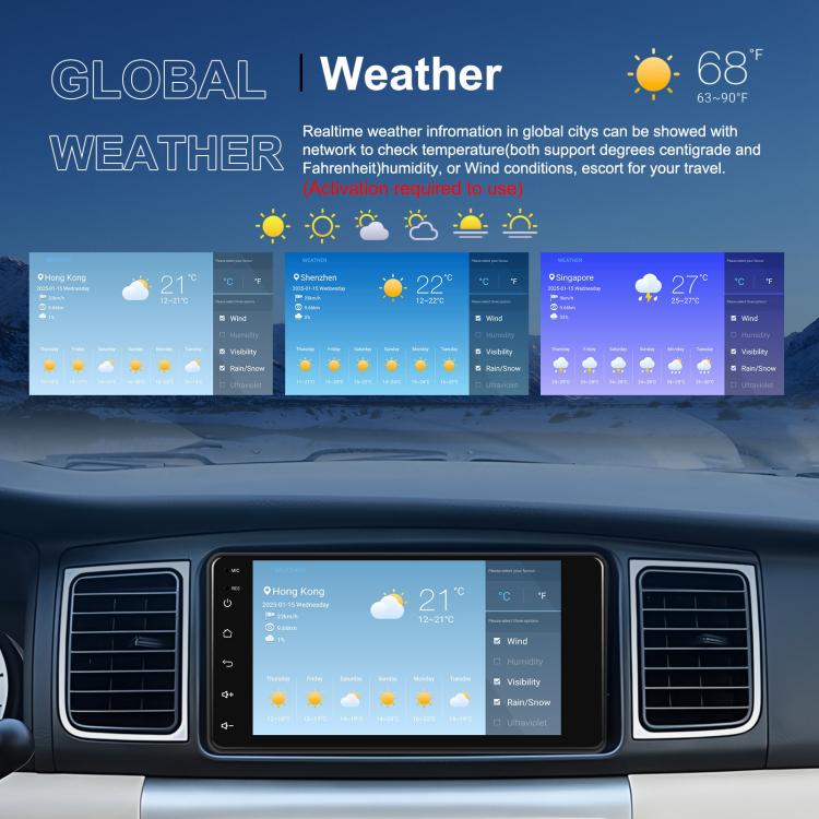 For Toyota COROLLA Android 15 7 inch Wireless CarPlay Car Player Car Central Control Navigation Machine, Specification:Standard - Car MP3 & MP4 & MP5 by buy2fix | Online Shopping UK | buy2fix