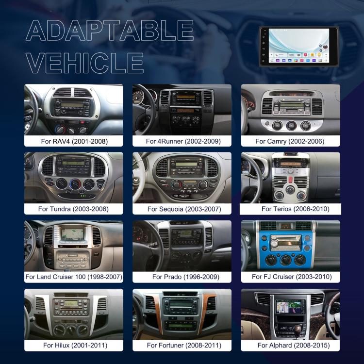 For Toyota COROLLA Android 15 7 inch Wireless CarPlay Car Player Car Central Control Navigation Machine, Specification:Standard+AHD+Microphone - Car MP3 & MP4 & MP5 by buy2fix | Online Shopping UK | buy2fix