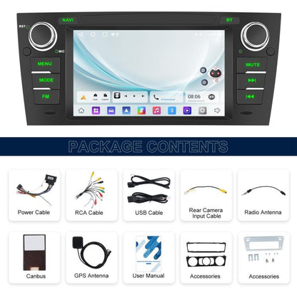 For BMW 3 Series E90 Android 15 7 inch Car CarPlay Car Navigation Reversing Image Integrated Machine, Specification:Standard+AHD+Microphone - Car MP3 & MP4 & MP5 by buy2fix | Online Shopping UK | buy2fix