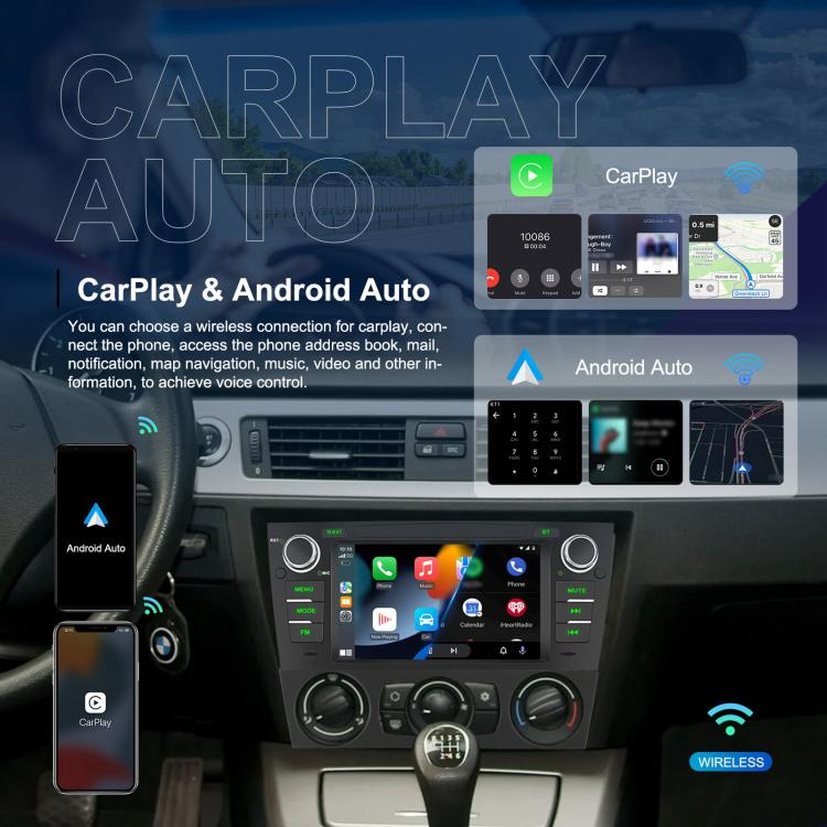 For BMW 3 Series E90 Android 15 7 inch Car CarPlay Car Navigation Reversing Image Integrated Machine, Specification:Standard - Car MP3 & MP4 & MP5 by buy2fix | Online Shopping UK | buy2fix