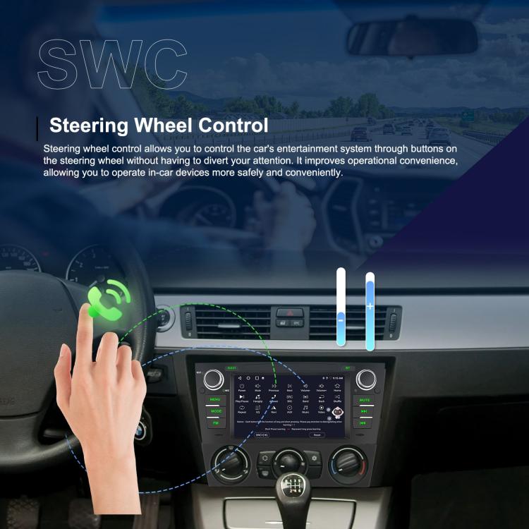 For BMW 3 Series E90 Android 15 7 inch Car CarPlay Car Navigation Reversing Image Integrated Machine, Specification:Standard+AHD+Microphone - Car MP3 & MP4 & MP5 by buy2fix | Online Shopping UK | buy2fix