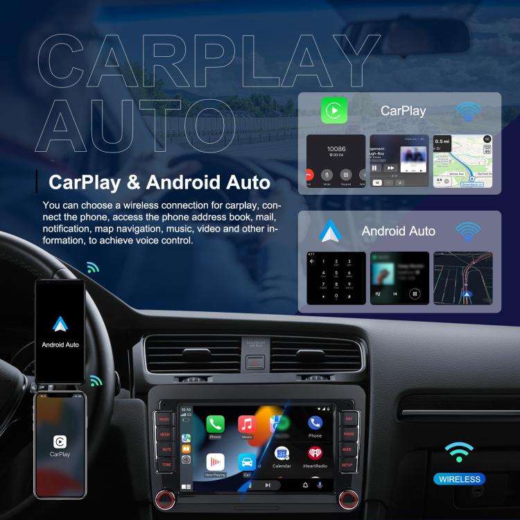 For Volkswagen Android 15 7 inch Horizontal Screen Car Player Car Central Control Navigation, Specification:Standard - Car MP3 & MP4 & MP5 by buy2fix | Online Shopping UK | buy2fix