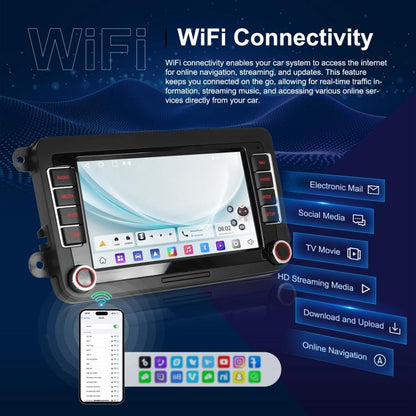 For Volkswagen Android 15 7 inch Horizontal Screen Car Player Car Central Control Navigation with Dual USB Ports, Specification:Standard - Car MP3 & MP4 & MP5 by buy2fix | Online Shopping UK | buy2fix