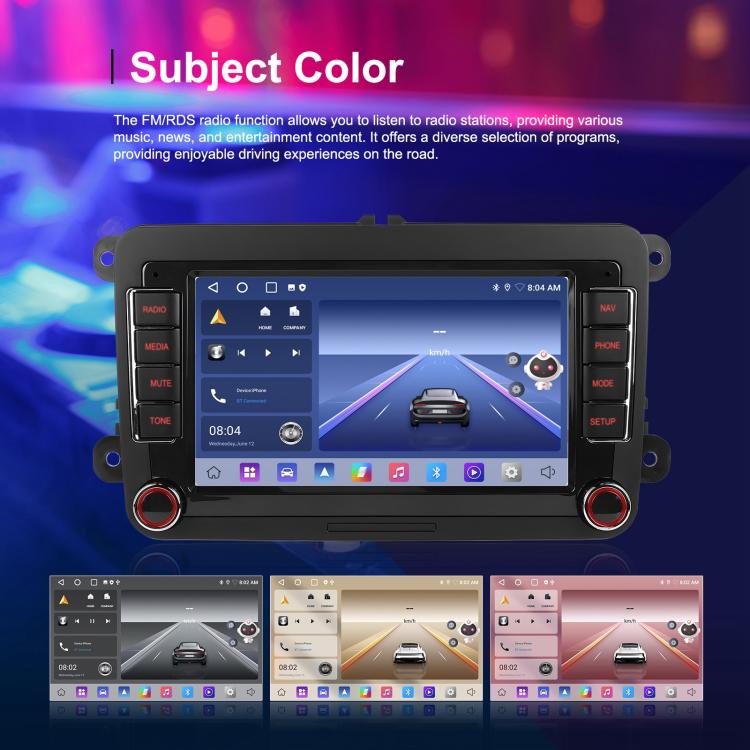 For Volkswagen Android 15 7 inch Horizontal Screen Car Player Car Central Control Navigation with Dual USB Ports, Specification:Standard - Car MP3 & MP4 & MP5 by buy2fix | Online Shopping UK | buy2fix