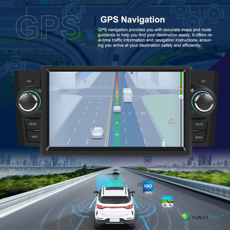 For Fiat Punto 2005-2009 Android 15 7 inch 4G+64G Car Central Control Audio Video Navigation, Specification:Standard - Car MP3 & MP4 & MP5 by buy2fix | Online Shopping UK | buy2fix