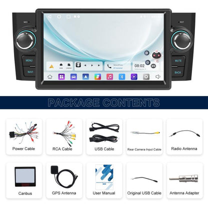 For Fiat Punto 2005-2009 Android 15 7 inch 4G+64G Car Central Control Audio Video Navigation, Specification:Standard - Car MP3 & MP4 & MP5 by buy2fix | Online Shopping UK | buy2fix