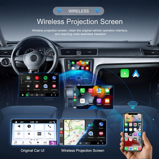 Car CarPlay and Android Auto Wired to Wireless Smart Box USB Adapter(Black) - Bluetooth Adapters by buy2fix | Online Shopping UK | buy2fix
