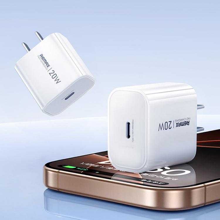 REMAX CA08 PD20W Type-C GaN Fast Charger, EU Plug(White) - USB Charger by REMAX | Online Shopping UK | buy2fix