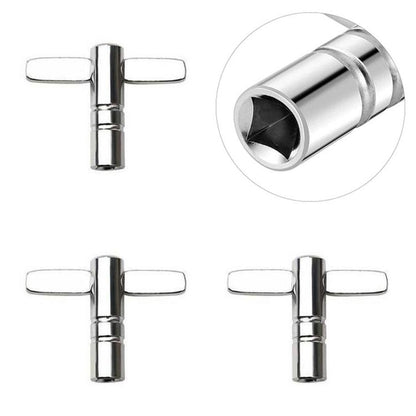 CT-826 T-shaped Square Hole Drum Key Universal Adjustment Wrench Tool for Drum Set(Silver) - Percussion Accessories by buy2fix | Online Shopping UK | buy2fix