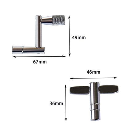 CT-826 T-shaped Square Hole Drum Key Universal Adjustment Wrench Tool for Drum Set(Silver) - Percussion Accessories by buy2fix | Online Shopping UK | buy2fix