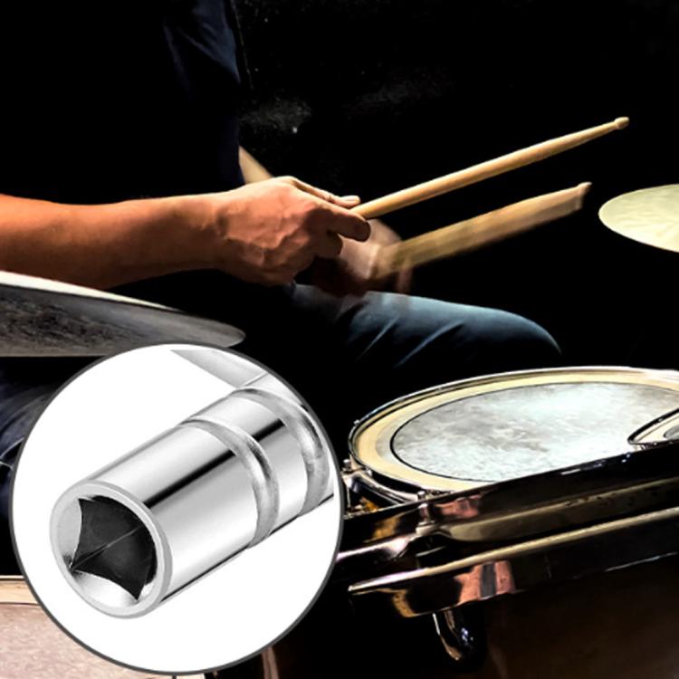 CT-826 T-shaped Square Hole Drum Key Universal Adjustment Wrench Tool for Drum Set(Silver) - Percussion Accessories by buy2fix | Online Shopping UK | buy2fix