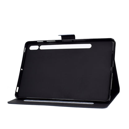 For Samsung Galaxy Tab S8 / Galaxy Tab S7 11.0 T870 Cowhide Texture Horizontal Flip Leather Case with Holder & Card Slots & Sleep / Wake-up(Blue) by buy2fix