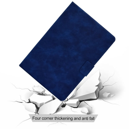 For Samsung Galaxy Tab S8 / Galaxy Tab S7 11.0 T870 Cowhide Texture Horizontal Flip Leather Case with Holder & Card Slots & Sleep / Wake-up(Blue) by buy2fix