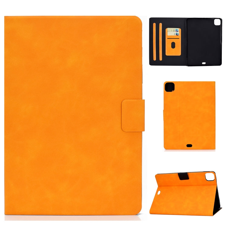 For iPad Air 2020 10.9 Cowhide Texture Horizontal Flip Leather Case with Holder & Card Slots & Sleep / Wake-up(Khaki) - iPad Air (2022) / (2020) 10.9 Cases by buy2fix | Online Shopping UK | buy2fix