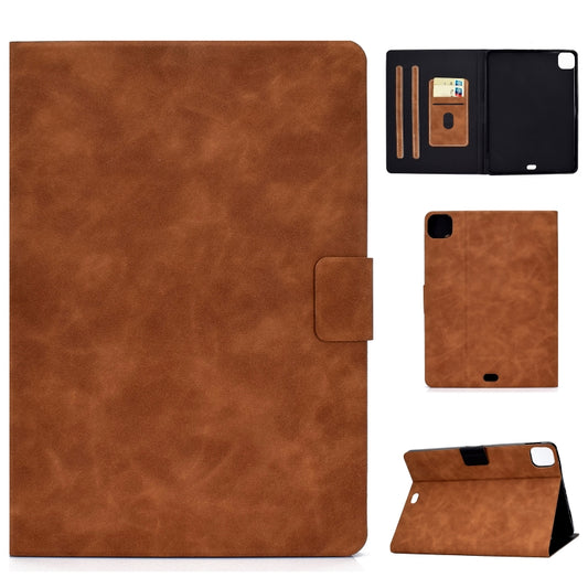 For iPad Air 2020 10.9 Cowhide Texture Horizontal Flip Leather Case with Holder & Card Slots & Sleep / Wake-up(Brown) - iPad Air (2022) / (2020) 10.9 Cases by buy2fix | Online Shopping UK | buy2fix