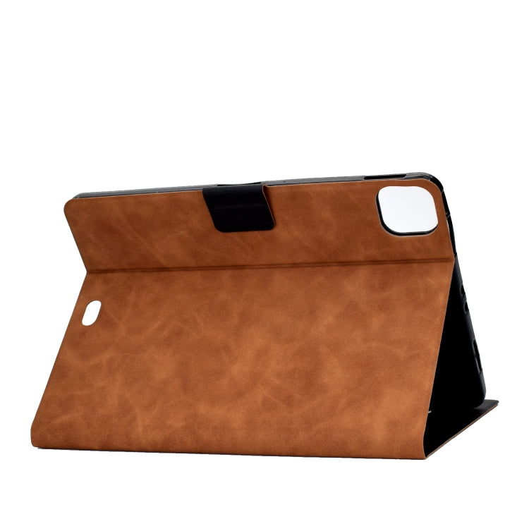 For iPad Air 2020 10.9 Cowhide Texture Horizontal Flip Leather Case with Holder & Card Slots & Sleep / Wake-up(Brown) - iPad Air (2022) / (2020) 10.9 Cases by buy2fix | Online Shopping UK | buy2fix