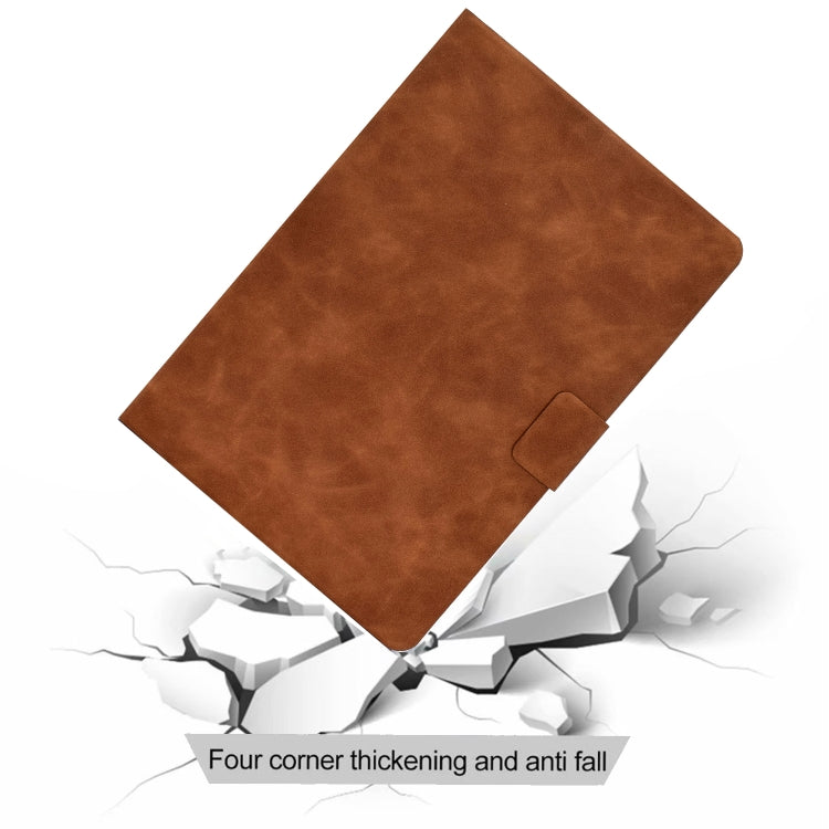 For iPad Air 2020 10.9 Cowhide Texture Horizontal Flip Leather Case with Holder & Card Slots & Sleep / Wake-up(Brown) - iPad Air (2022) / (2020) 10.9 Cases by buy2fix | Online Shopping UK | buy2fix